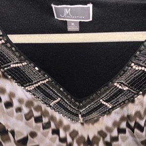 Jeweled neckline dress